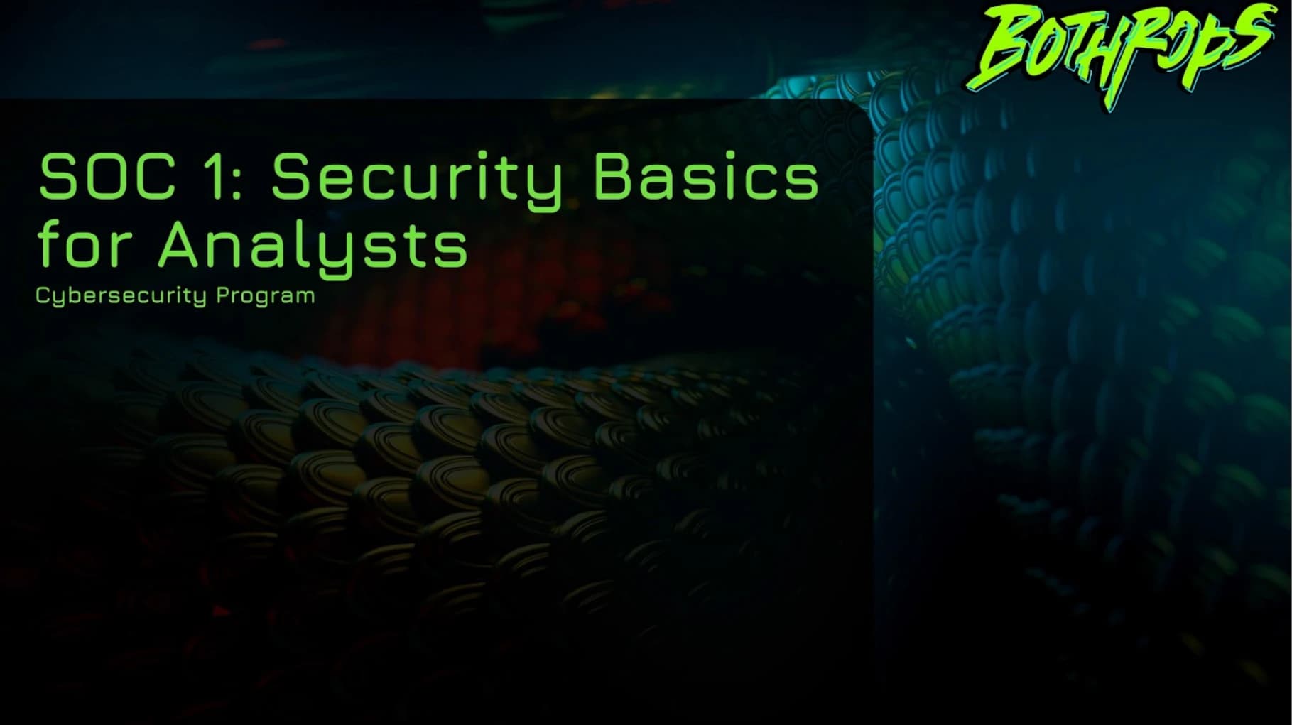 Free SOC 1 Class