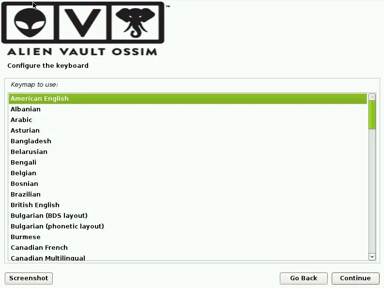 OSSIM Installation Screen 4