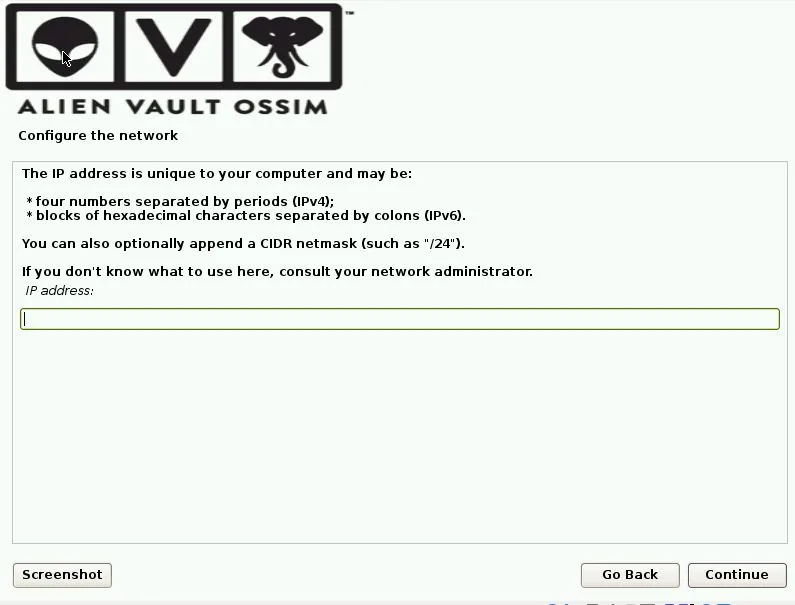 OSSIM Installation Screen 5